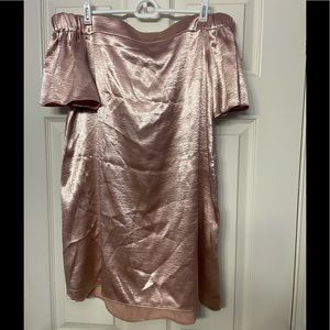 Pink satin dress